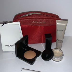 NEW Laura Mercier Red Makeup Bag Set